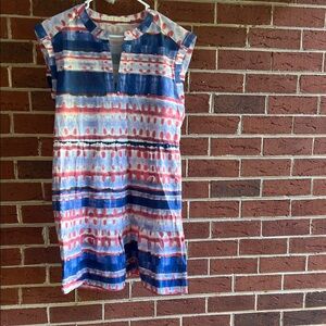 Marie Oliver Blue and Pink Striped Kids Dress